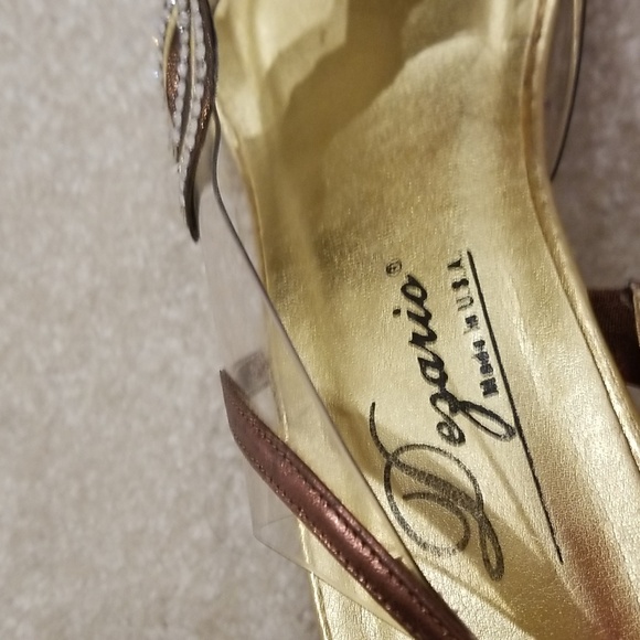 See through confortable 3 inch heal sandals - Picture 7 of 8